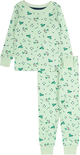 Vista 5 de Lucky Brand Conjunto de pijama de ajuste holgado de 2 piezas para niña, suave y lindo para niños Remolino arcoíris.