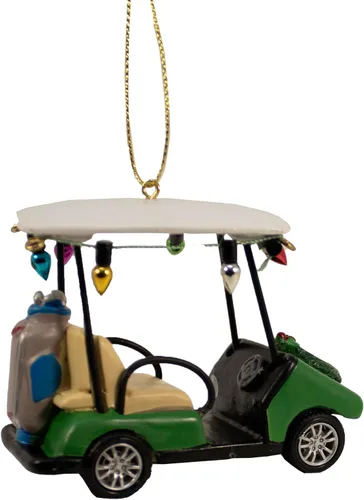 Vista 3 de Kurt Adler - Adorno de resina verde para carrito de golf (3.5 pulgadas)