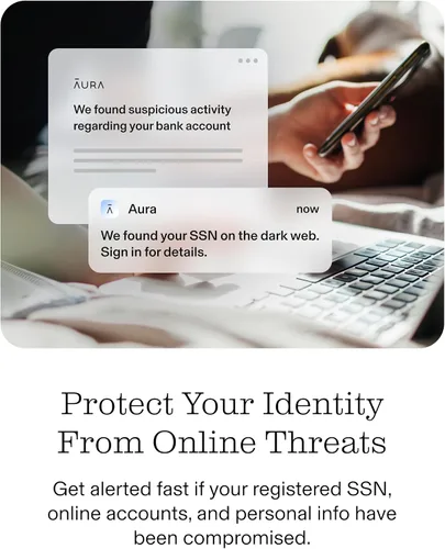 Vista 3 de Aura Ultimate Online Safety Suite Internet Security & Identity Protection Software Antivirus, VPN, Password Manager, Dark Web Monitoring
