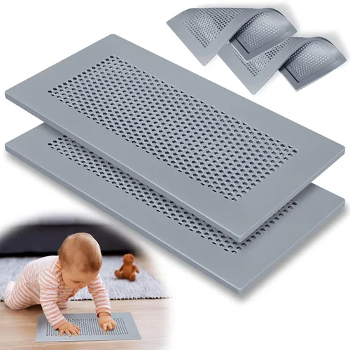 Vista 8 de Orzbow Cubierta de ventilación de silicona suave a prueba de bebés para pared del hogar, techo, suelo, deflector de ventilación de piso a prueba