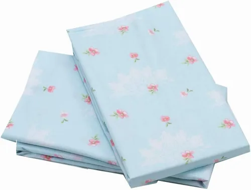 Vista 7 de Funda de almohada azul de 2 piezas para cabello y piel, 100% algodón, tamaño estándar, con cierre de sobre, 20 x 30 pulgadas