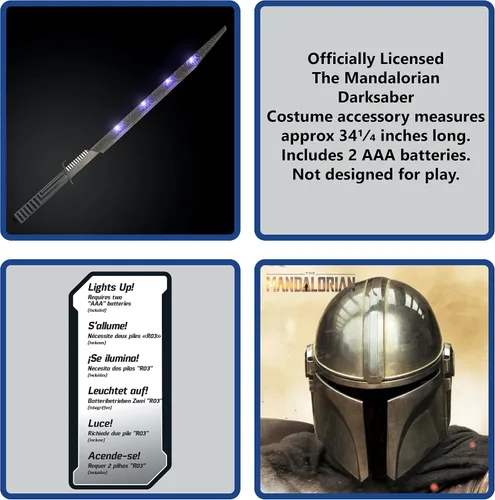 Vista 4 de Rubies Accesorio para disfraz de sable oscuro de Star Wars The Mandalorian