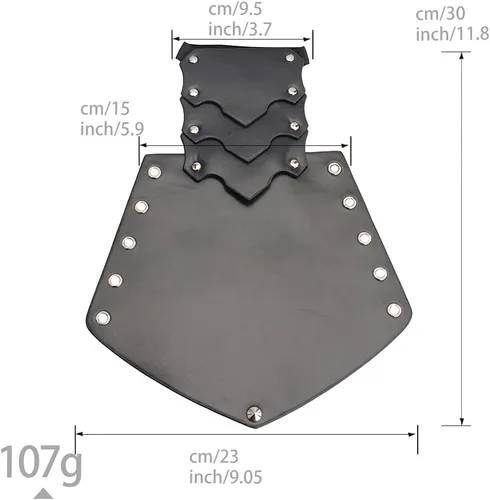 Vista 7 de JAOYU Brazaletes de cuero para hombre, armadura de brazo, brazalete de guantelete, brazaletes medievales, joyería vikinga para mujer, disfraz