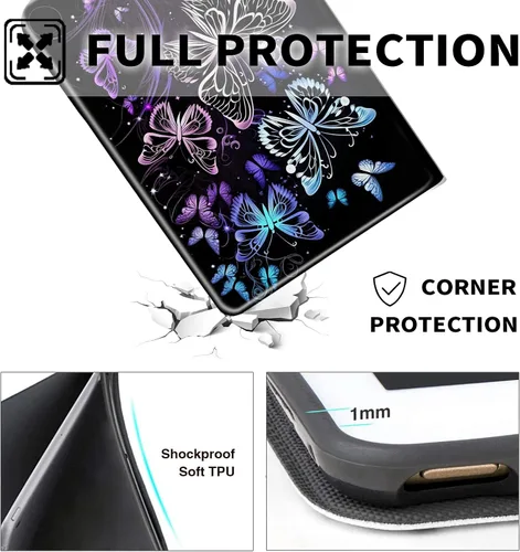 Vista 75 de Funda para tablet Kinlde Fire HD 10 (11ª generación 2021) Fire HD 10 Plus 2021, delgada, de piel sintética, con función atril, función atril