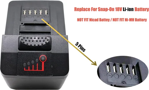 Vista 6 de CNBY® CTB8185 CTB7185 Batería de 18 V 4 Ah con cargador CTC720, reemplazo para batería CTB8185 a presión CTB8185 CTB8187 CTB7175 / CT8850 CT7850
