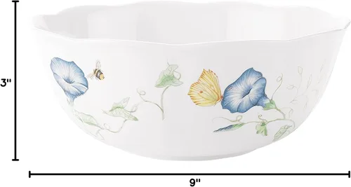 Vista 4 de Lenox Butterfly Meadow - Cuenco pequeño para servir, color blanco