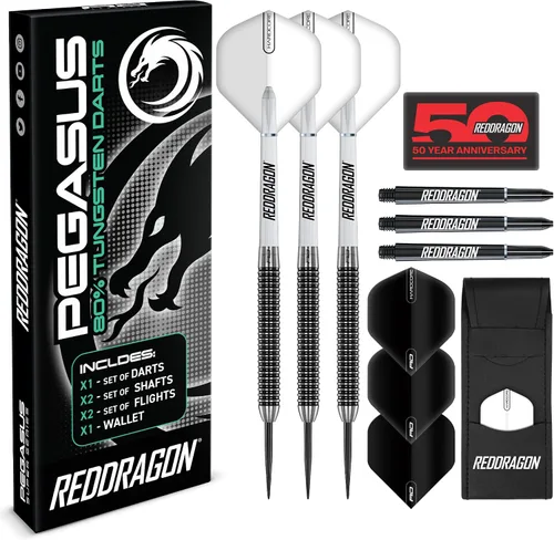 Vista 8 de RED DRAGON Dardos Pegasus Original Puntos de conmutación Pegasus - Desarrollado por Winmau Darts Punta de metal Juego de dardos de tungsteno
