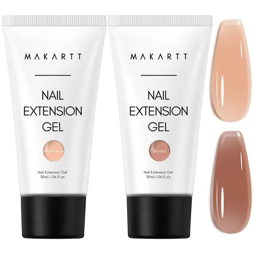 Vista 18 de Makartt Gel de uñas de poligel 50ml, gel constructor para uñas sin hema, rosa y marrón, fortalecedor multifuncional para extensión de uñas, gel duro