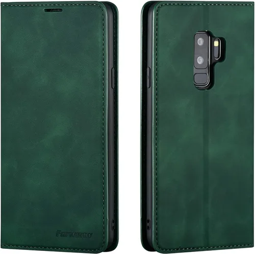 Vista 25 de QLTYPRI Funda para Samsung Galaxy S8, funda de piel sintética premium TPU parachoques con tarjetero Kickstand adsorción magnética oculta a prueba