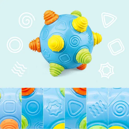 Vista 6 de teytoy - Pelota de baile musical para bebé, sin BPA, pelota sensorial de desarrollo para niños y niñas