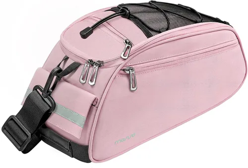 Vista 13 de MOSISO Bolsa de maletero para bicicleta, bolsa impermeable para asiento trasero de bicicleta, bolsa de almacenamiento para el sillín, bolsa de azul