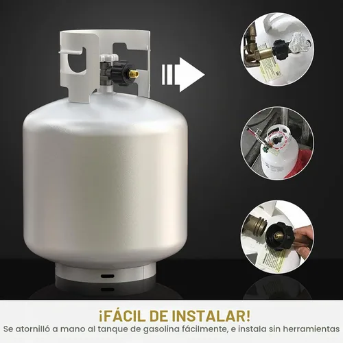Vista 5 de onlyfire Adaptador de latón POL a Acme QCC1 para tanque de propano de 20 a