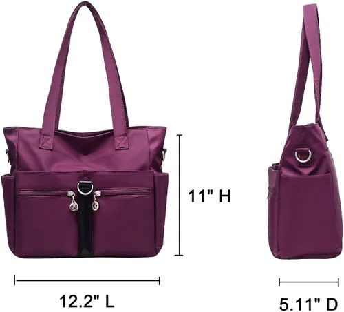 Vista 5 de Fabuxry Bolsos casuales para mujer, bolsos de hombro, bolso de nailon suave
