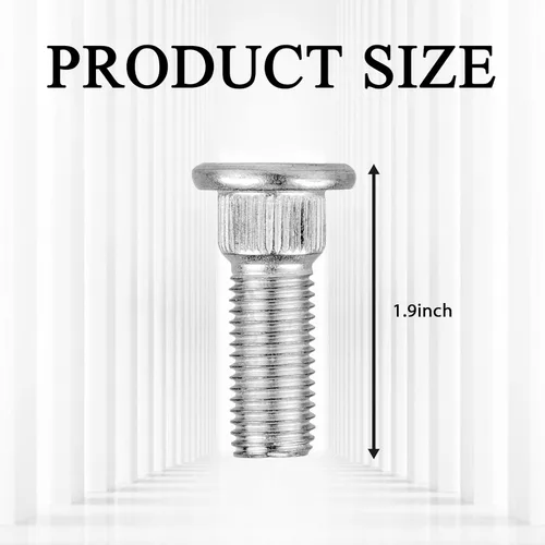 Vista 2 de 5 piezas de pernos de rueda, tuercas de llanta OEM#610-266 90942-02049, perno de rueda de llanta con rosca extendida y knurling, tornillo de cubo