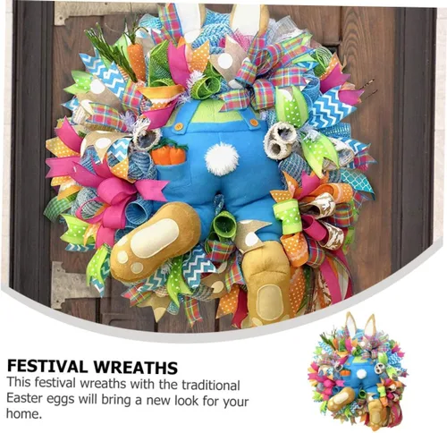 Vista 8 de 1 guirnalda artificial para decoración botánica, guirnalda de ramitas de Pascua, corona de muñeca de Pascua, adorno decorativo de Pascua, guirnalda