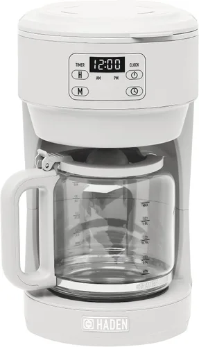 Vista 10 de Haden Chelsea - Cafetera digital de goteo de 10 tazas con jarra de vidrio, gris y cromo