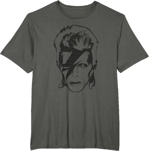 Vista 5 de David Bowie - Camiseta Lightning, Gris Asfalto