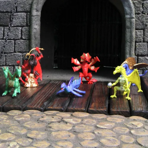 Vista 2 de Safari Ltd. Lair Of The Dragons Collection 1 Designer Toob - 6 figuras de dragón en miniatura para juegos temáticos de fantasía, niños, niñas
