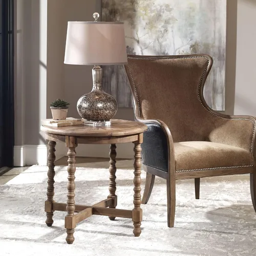 Vista 2 de Uttermost Samuelle - Mesa auxiliar de madera, color marrón