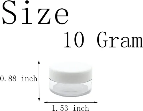 Vista 2 de 30 contenedores de muestra, mini tarros de muestra de 0.35 oz para cosméticos, sombra de ojos, tapa multicolor