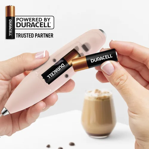 Vista 99 de Zulay Milk Boss Espumador de leche potente manual, hace espuma para latte, batidor para mezclar bebidas, café, miniespumador para capuchino, frappé