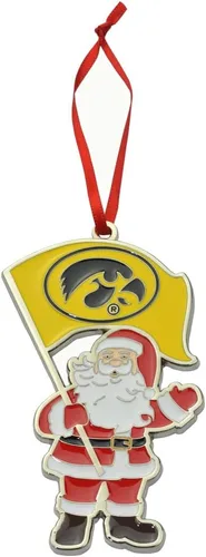 Vista 10 de Adorno navideño de metal Santa Auburn Tigers