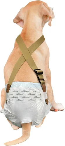 Vista 16 de Paw Inspired Tirantes de pañales para perros con cierres de velcro Tirantes elásticos ajustables para pañales desechables y lavables para mujeres