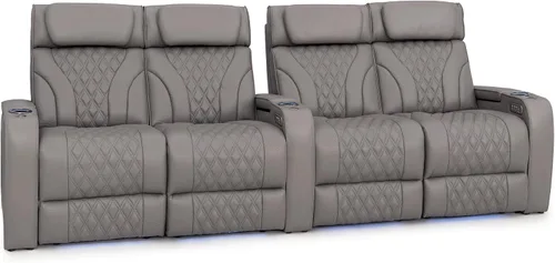 Vista 12 de Seatcraft Luminis LT - Asiento de cine en casa, reclinable, color rojo