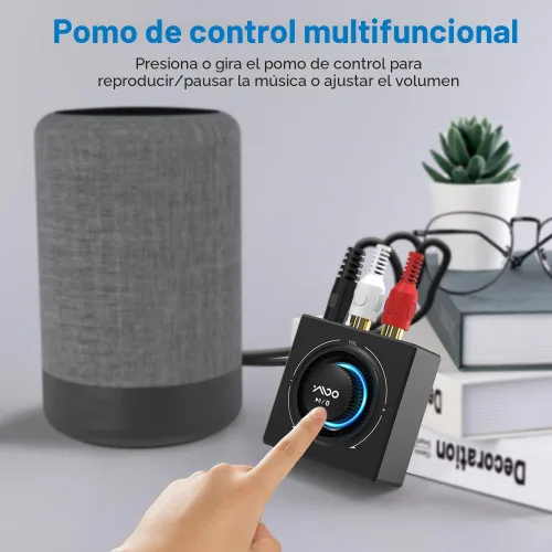 Vista 6 de YMOO B06T3 - Receptor inalámbrico Bluetooth con aumento de voz, soporte para streaming estéreo en el hogar, altavoz de sonido Wireless Audio