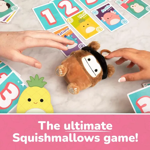 Vista 3 de Squishmallows Take4 de juegos relacionables, emocionantes, juegos de mesa y juegos de cartas para reuniones familiares, ideal