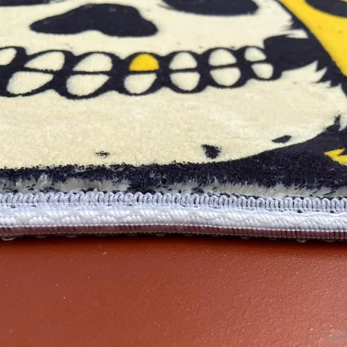 Vista 7 de Alfombras de baño creativas con estampado de calavera sonriente para dormitorio, alfombra de arte personalizada de microfibra antideslizante