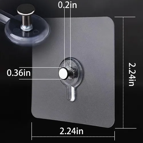 Vista 3 de Ganchos de pared sin clavos, 30 ganchos adhesivos de pared para colgar con impermeable y resistente al aceite, carga máxima de 4 libras