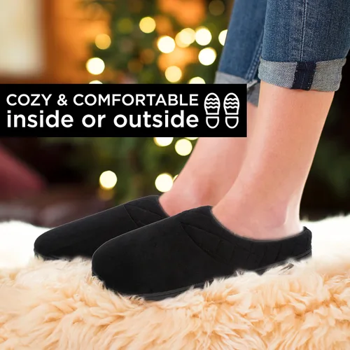 Vista 10 de Dearfoams Darcy - Pantuflas de velour de microfibra, tipo zueco con bordes acolchados, para mujer