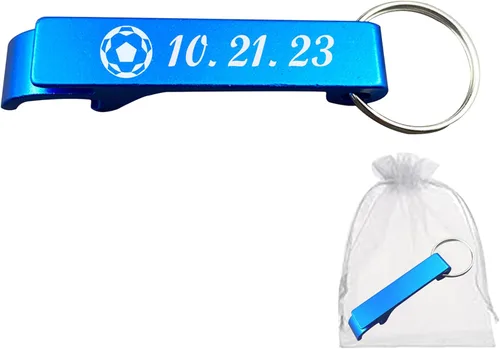 Vista 7 de El llavero personalizado para abrebotellas viene con bolsas, recuerdos de boda personalizados para invitados, abrebotellas grabados personalizados