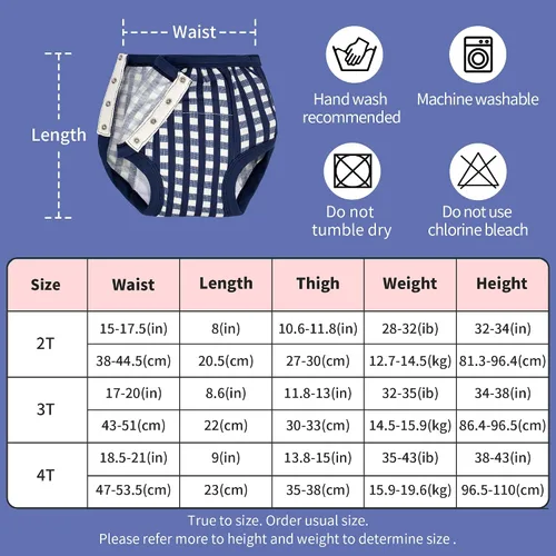 Vista 6 de BIG ELEPHANT Pantalones de entrenamiento con botones laterales para bebé, broches reutilizables en 100% algodón