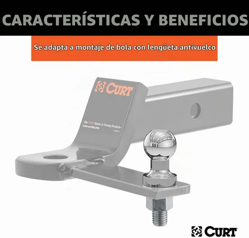 Vista 6 de CURT 40093 cojinete de control de oscilación, de repuesto.