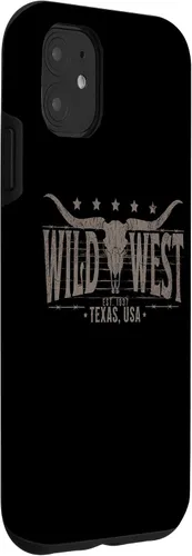 Vista 3 de Funda para iPhone 11 con diseño de calavera de toro y cuerno largo