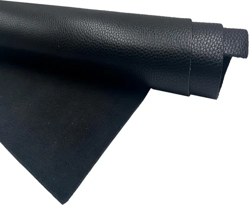 Vista 14 de Muse Craft Impecable 11.5''X12'' 5-6oz Cuero para herramientas negro terminado de cuero de vaca de grano completo Importado Grado A 1.8-2.1mm Cuero