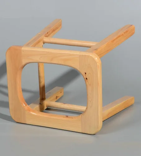Vista 3 de Asiento de vapor Yoni de madera con cuatro patas, silla de vapor V vapor en Hom eattachment H 14.7 pulgadas, asiento yoni para mujer v vapor