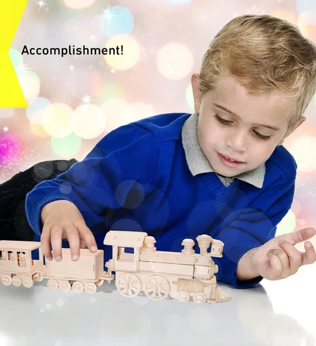 Vista 6 de Puzzled Kit de modelo de construcción de madera para rompecabezas 3D
