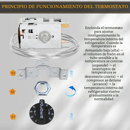 Vista 4 de Nuevo Kit de Control de Temperatura Mejorado 988284 800382 077B6856, Serie 077B, Compatible con Refrigeradores True, Supera las Especificaciones OEM
