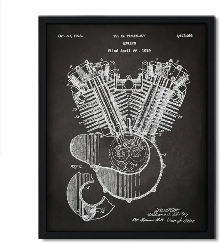 Vista 71 de Andaz Press Póster de decoración de pared con estampado de patente de pizarra, 8.5 x 11 pulgadas, aviones, trenes, automóviles, póster de patente