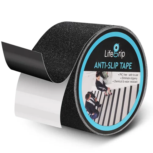 Vista 38 de Lifegrip - Cinta de tracción antideslizante, cinta de fricción de 1 pulgada x 15 pies, el mejor agarre, adhesivo abrasivo para escaleras, peldaños