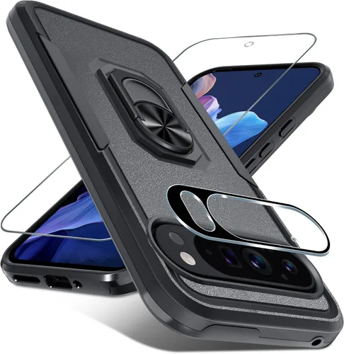Vista 8 de Janmitta Funda para Google Pixel 8a con Protector de Pantalla + Protector de Lente de Cámara, Resistente a Prueba de Golpes de Servicio Pesado