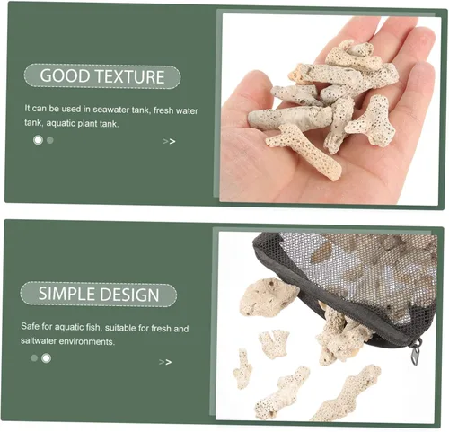 Vista 8 de Ipetboom Filtro de coral triturado para acuario para pecera de agua dulce Ph, 17.64 oz de material de filtración de medios de cerámica bio estanque
