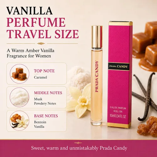 Vista 6 de Prada Candy Eau De Parfum Spray de viaje para mujer, 0.33 onzas Dulce