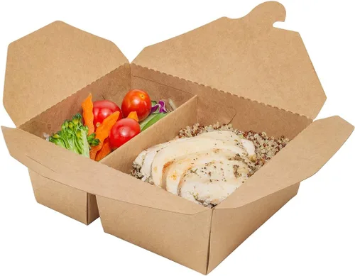 Vista 48 de Restaurantware Bio Tek - Cajas para llevar de 30 onzas, 200 loncheras para llevar, cierre de tabulación, resistentes al calor, desechables, de papel