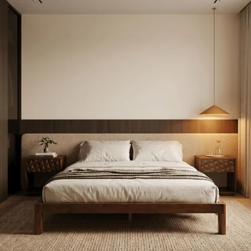 Vista 13 de NTC Bastidores de cama Sapa con cabecero y sin cabecero (sin cabecero, negro quemado, matrimonial)