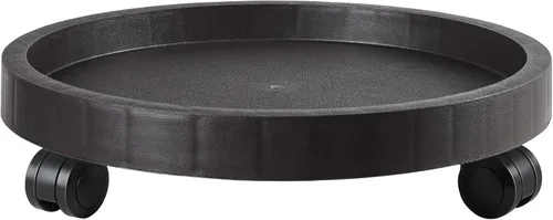 Vista 8 de Carrito para Macetas de 9.8 Pulgadas con Platillo Rodante con Ruedas, Soporte con Ruedas de Servicio Pesado para Plantas en Maceta, Bandeja Base