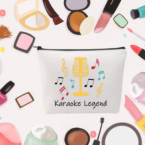 Vista 7 de CYTING Regalo divertido para amantes del karaoke, regalo de noche de karaoke, bolsa de cosméticos de leyenda de karaoke, regalo para fanáticos